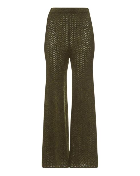 Pantalon Shilloh Laine et Mohair vert kaki