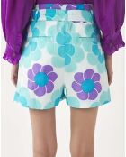 Short Suny Popeline de Coton bleu