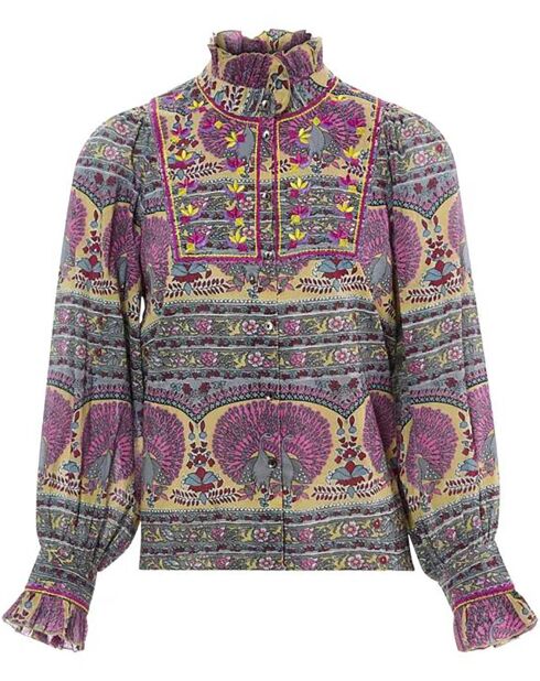 Blouse Tala Voile de Coton multicolore