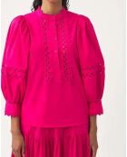 Blouse Rodo Popeline de Coton rose fuschia