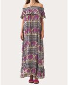 Gelb/mehrfarbiges Kleid aus Tala aus Baumwollvoile