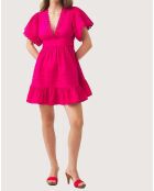 Robe Mini Rodo Popeline de Coton rose fuschia