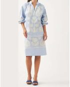 Robe Rony Brodée bleu ciel