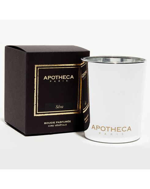 Bougie parfumée Collection Premium métal brillant Silva - 1 méche 80h