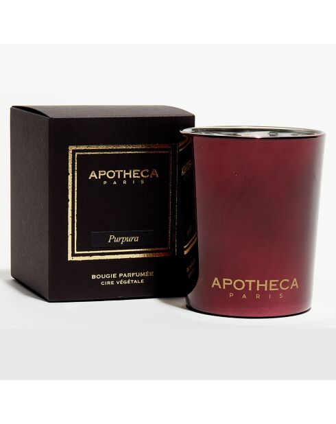 Bougie parfumée Collection Premium métal brillant Purpura - 1 méche 80h