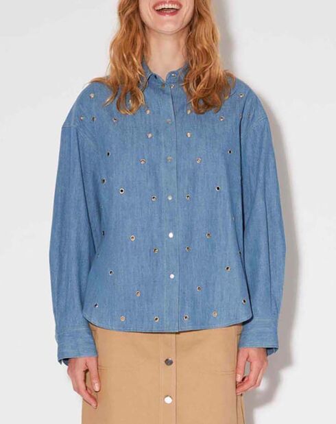 Chemise Bijou Lucciana bleue