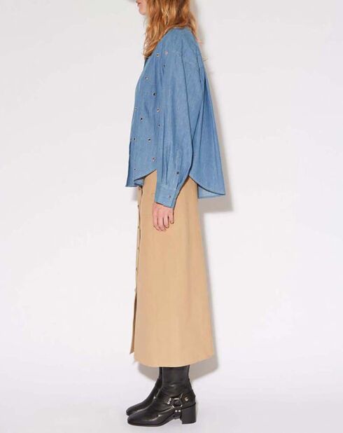 Chemise Bijou Lucciana bleue