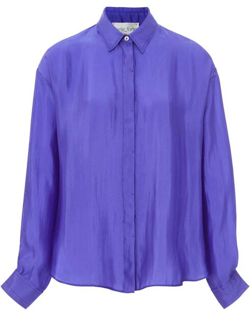 Chemise Boyfriend Contemporaine Habotai violette