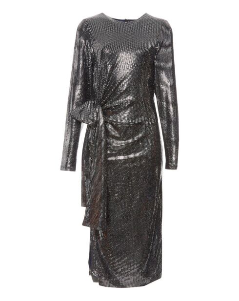 Davis Stax Metallisches schwarzes Kleid