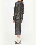 Robe Davis Stax Métallisé noire