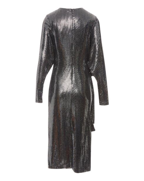 Davis Stax Metallisches schwarzes Kleid