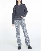 Sweat Isoli Dark Rose Relaxed Coton Bio noir