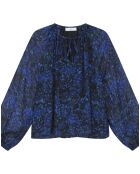 Blouse 100% Soie Twins Muse bleu nuit