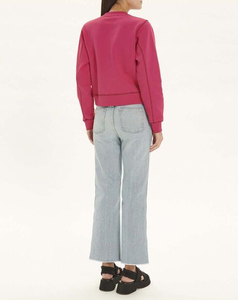 Isoli Ganni Rock Sweatshirt aus Bio-Baumwolle in Fuchsienrot