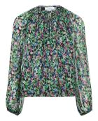 Twins Monaco grüne Bluse aus 100% Seide