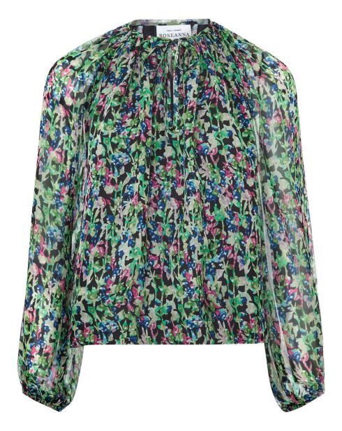 Blouse 100% Soie Twins Monaco verte