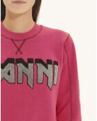 Isoli Ganni Rock Sweatshirt aus Bio-Baumwolle in Fuchsienrot