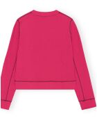 Isoli Ganni Rock Sweatshirt aus Bio-Baumwolle in Fuchsienrot