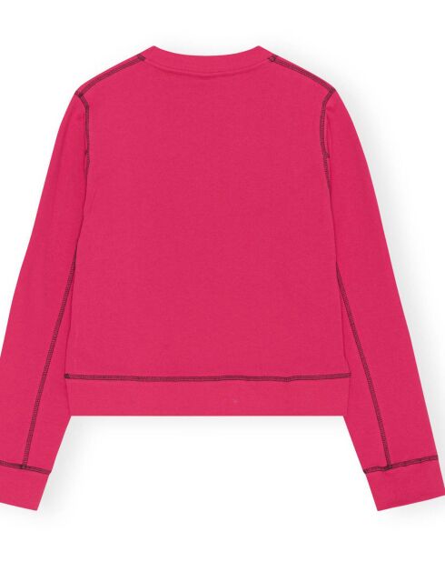 Isoli Ganni Rock Sweatshirt aus Bio-Baumwolle in Fuchsienrot