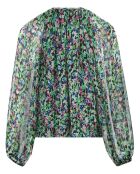 Twins Monaco grüne Bluse aus 100% Seide