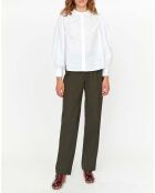 Pantaloni Taylor Marcello in lana verde scuro
