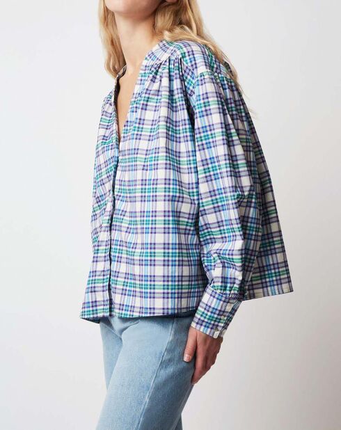 Blouse Jim Western bleue