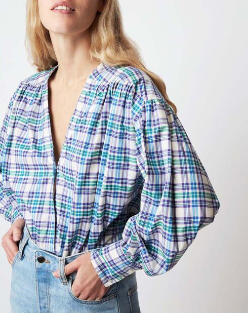 Blouse Jim Western bleue