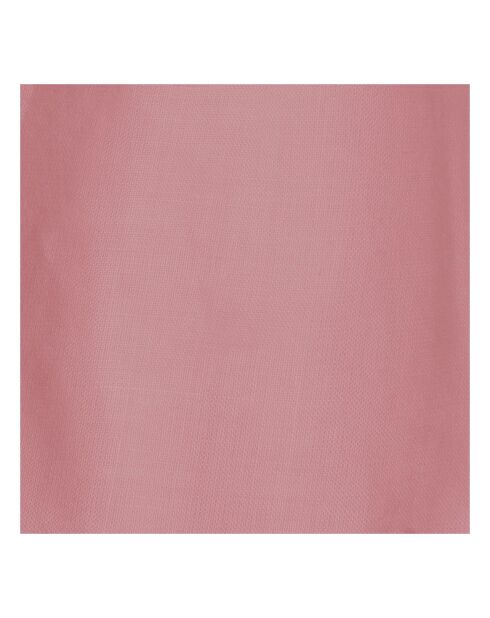 Robe Volant Brodée Ramie Coton Bio rose