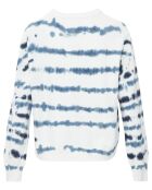 Outlet Tie & Dye Sweatshirt aus Bio-Baumwolle weiß/blau