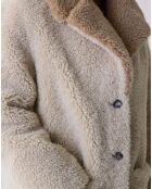 Cappotto in pelliccia Vino ecru