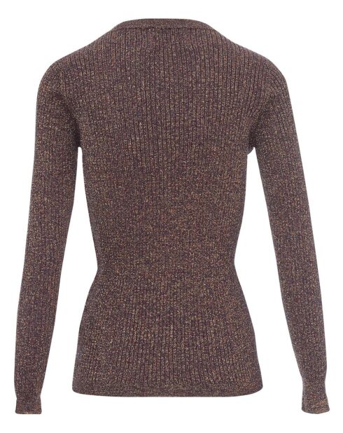 Mela Feiner Pullover in pflaumenfarbenem Metalldesign