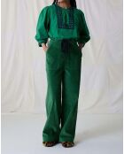 Pantalon Philou Velours Côtelé Coton Bio vert