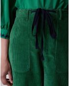 Pantalon Philou Velours Côtelé Coton Bio vert