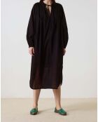 Rizhom Schwarzes Kleid aus Bio-Baumwolle