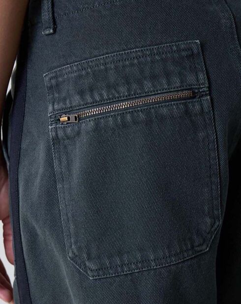 Pantaloni verde foresta in cotone riciclato Pistil