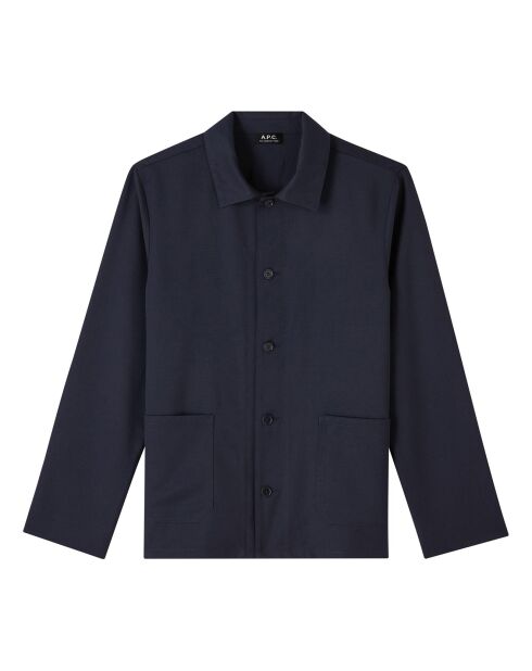 Veste 100% Laine Kerlouan Logo bleu marine