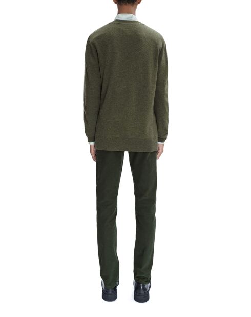 Cardigan en Laine mélangée Theo vert kaki