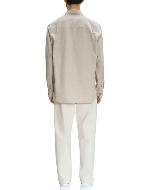 Chemise Malo Logo beige