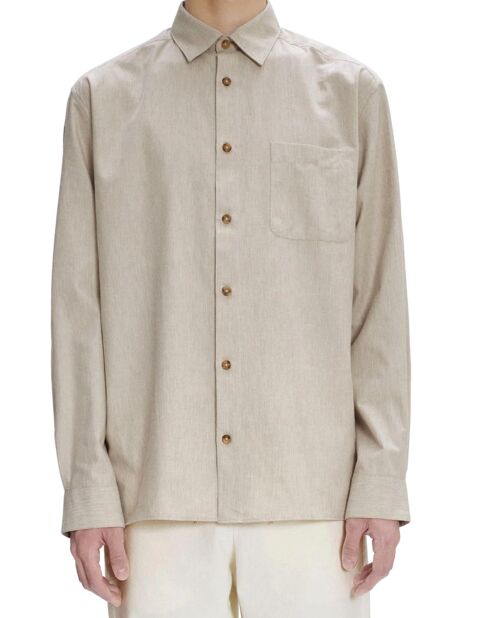 Camicia beige Malo Logo