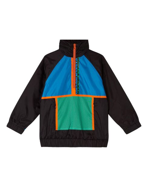Sweat Zippé Colorblock Recyclé Collection Active Wear noir/bleu/vert
