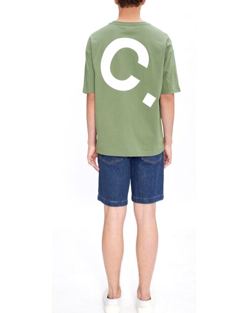 T-shirt verde Lisandre in cotone biologico