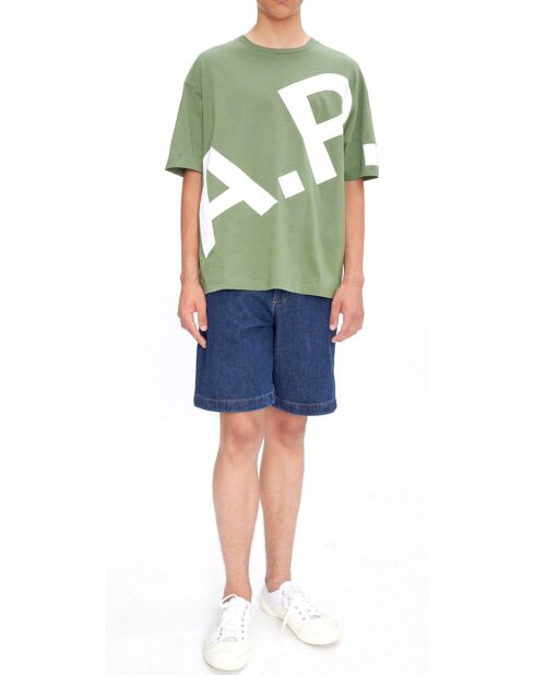 T-shirt verde Lisandre in cotone biologico