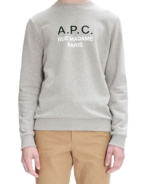 Sweat APC Madame H gris chiné