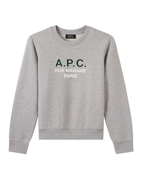 Sweat APC Madame H gris chiné