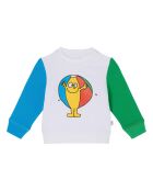 Sweat Balle de Plage Coton Bio blanc/blleu/vert