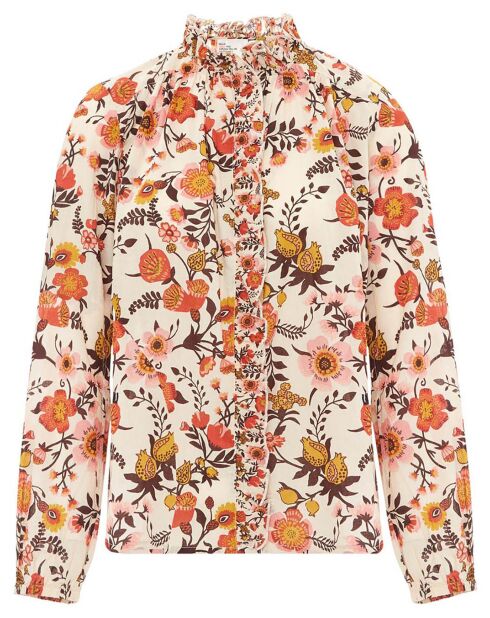 Crys Gipsy Bluse aus Bio-Baumwolle ecru/orange