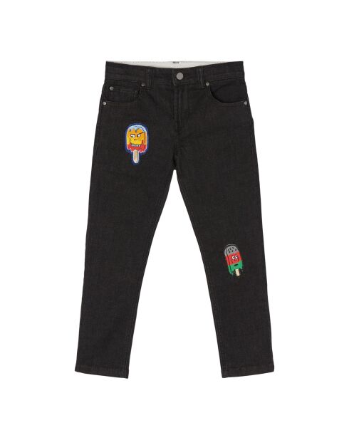 Jean Boyfriend Glaces Coton Bio noir