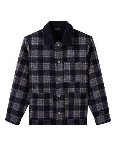 Veste en Laine mélangée Emile bleue