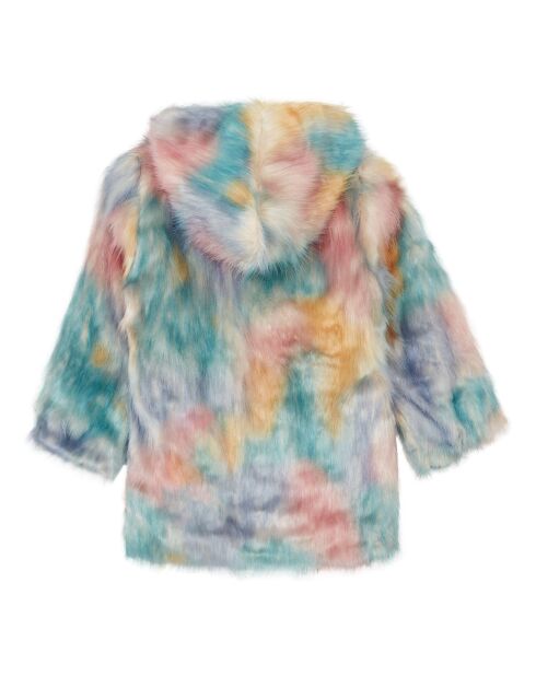 Manteau Fausse Fourrure multicolore