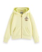 Sweat Capuche Zippé jaune
